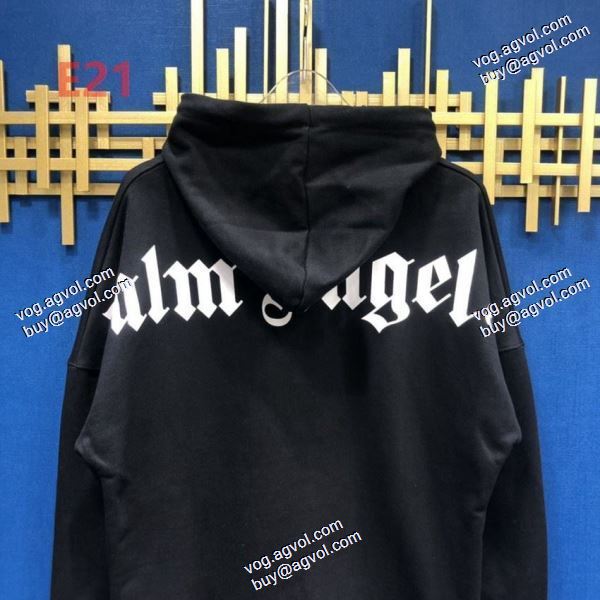 雑誌掲載アイテム パーム エンジェルス Palm Angels コピー ブランド 2020秋冬 背中大logoプリント パーカー 2色可選